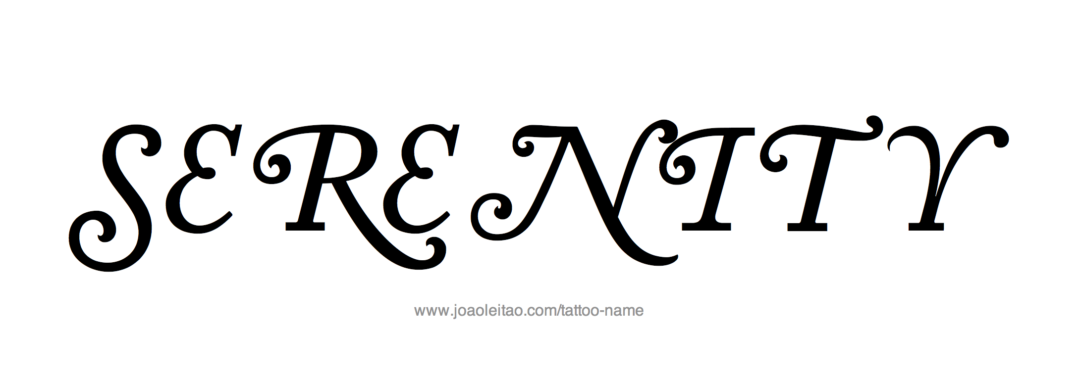 Serenity Name Tattoo Designs
